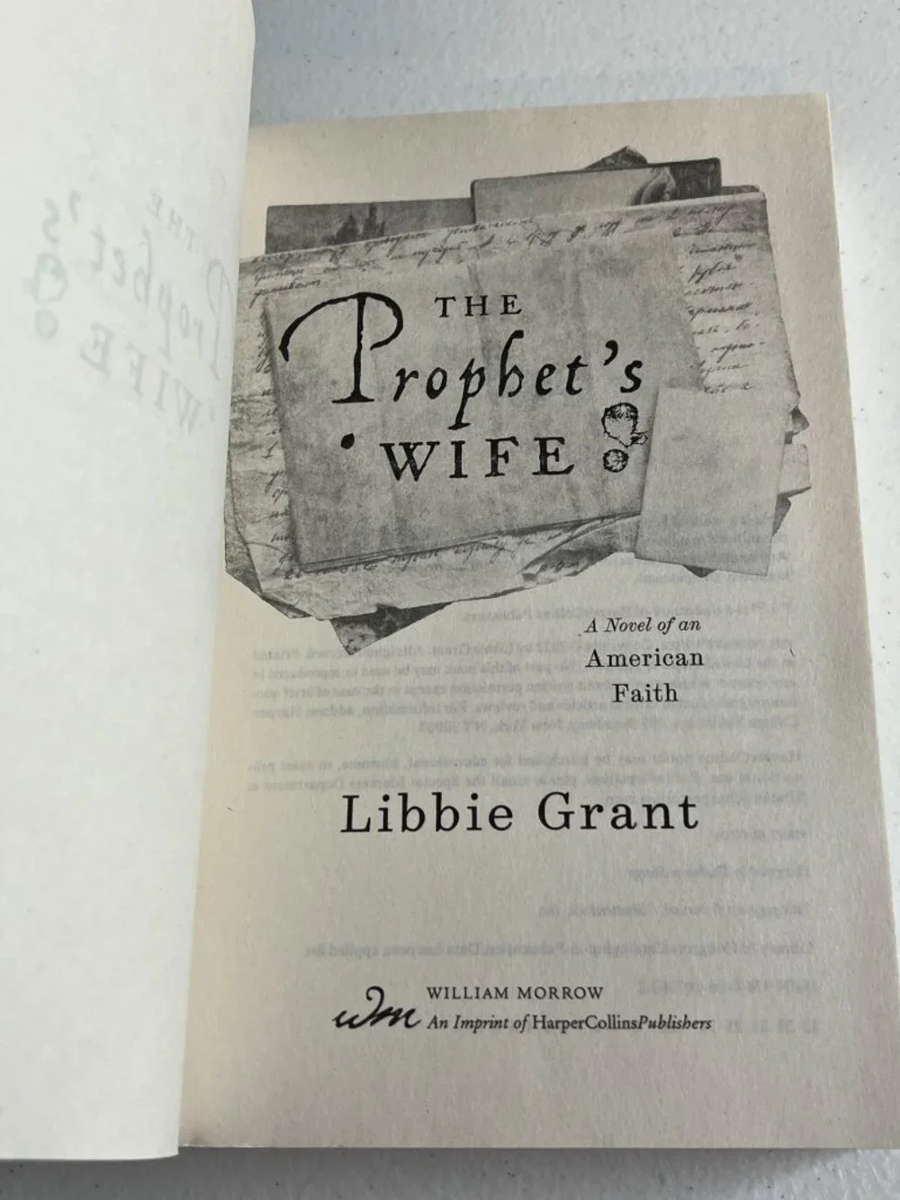 The Prophet's Wife by Libbie Grant Paperback Historical Fiction Novel